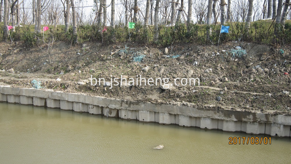 Sheet pile for river bank